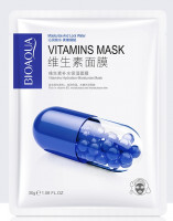Мультивитаминная маска Биоаква с экстрактом голубики и витамином В3-интенсивное увлажнение(67376)