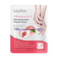 Питательная маска Sadoer для рук с персиком и ниацинамидом (08757)