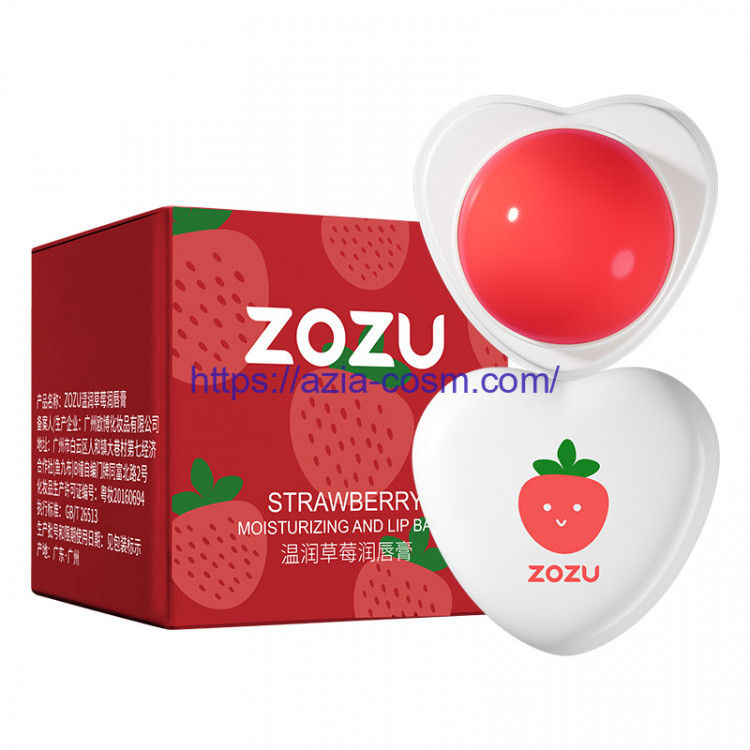 Увлажняющий бальзам для губ Zozu с экстрактом клубники(30656)